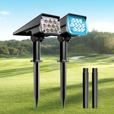 blue solar spot lights