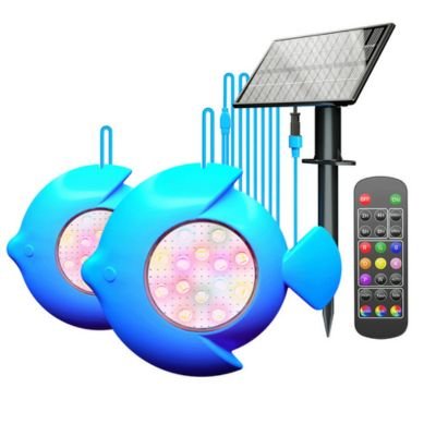 cartoon fish shape underwater light