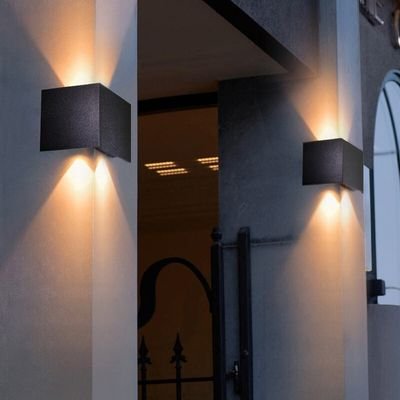 corner up and down wall lights