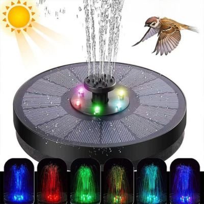 floating water fountain pump with color changing light