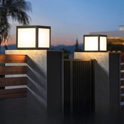 gate post solar pillar light