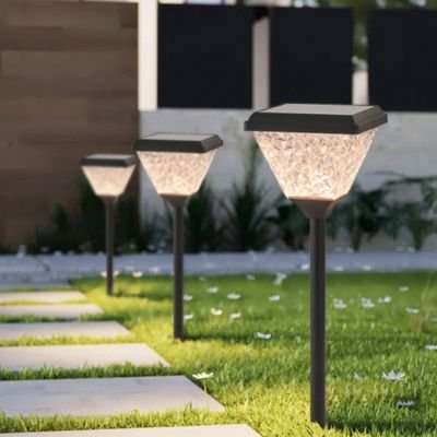 lighthouse solar lawn stick light