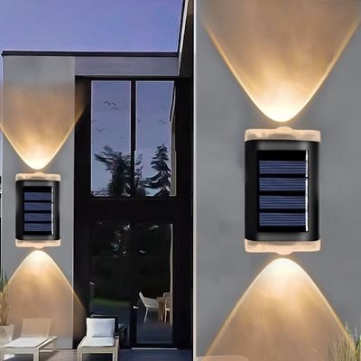low power solar wall mount up and down light