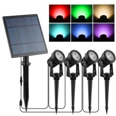 multi color solar spot lights