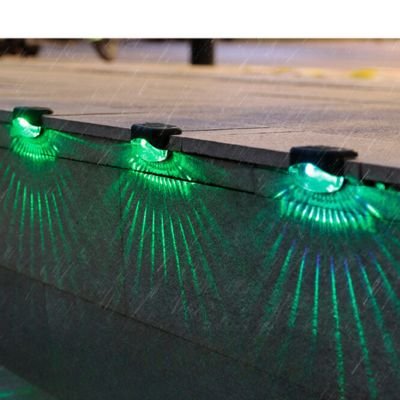 outdoor led solar stair fence railing path light