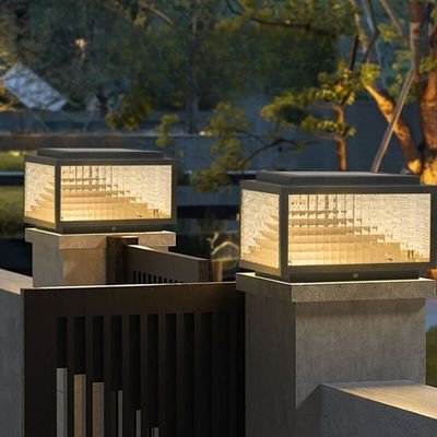 pattern PC cover solar post light