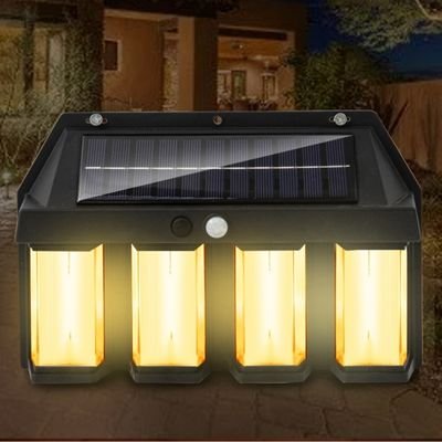 solar flickering wall lights