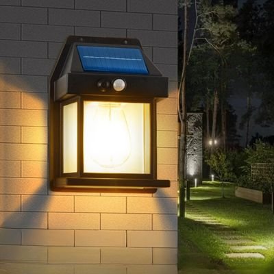 solar garden wall lantern