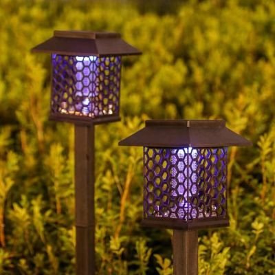 solar insect killer torch with led flame effect