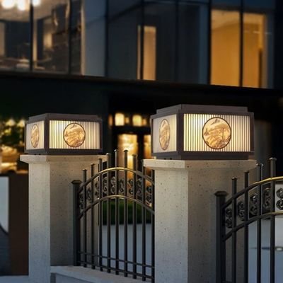 solar landscape post cap light