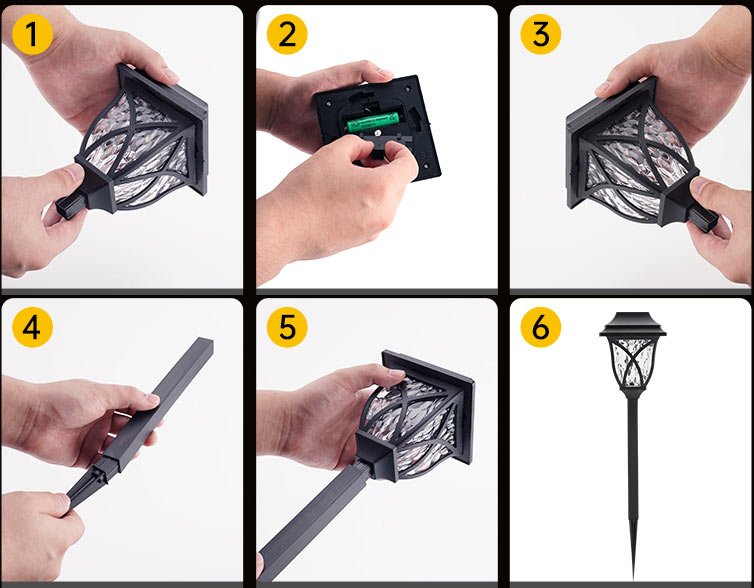 solar lawn lights installation