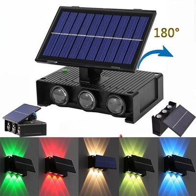solar panel adjustable RGB solar up and down light