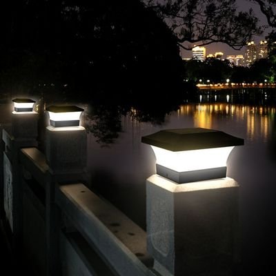 solar side post lights