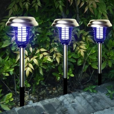 stainless steel solar lawn bug zapper