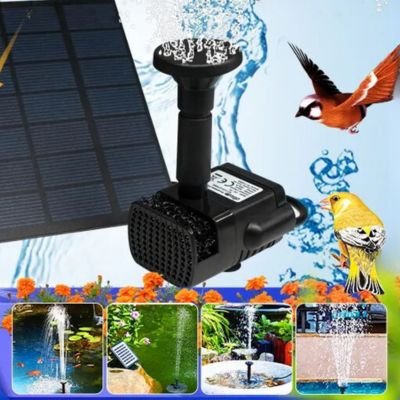 underwater solar panel water fountain pump