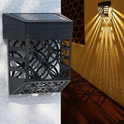 wrought iron fence post solar lights