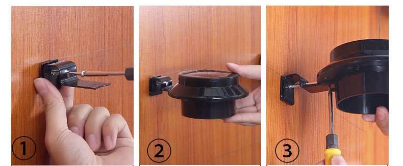 solar fence light installation 1