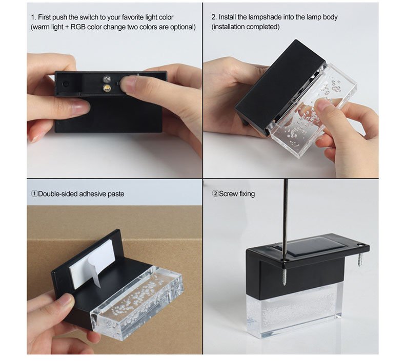 solar fence light installation 2