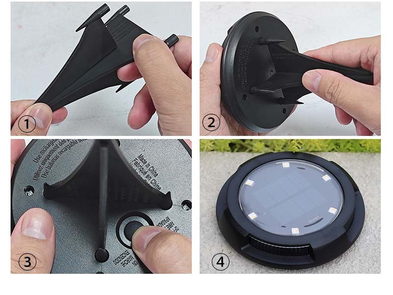 solar in ground light installation