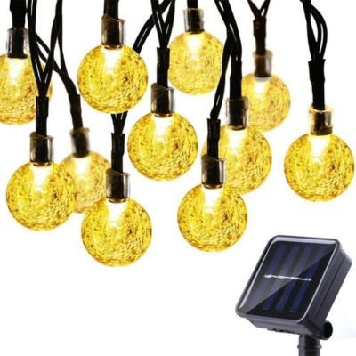 10 crackle globe string lights