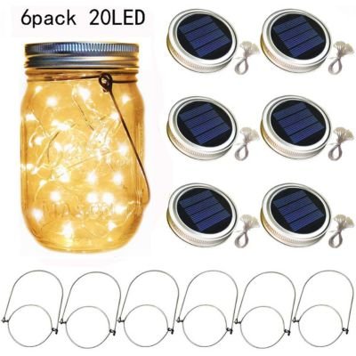 mason jar lid solar fairy lights