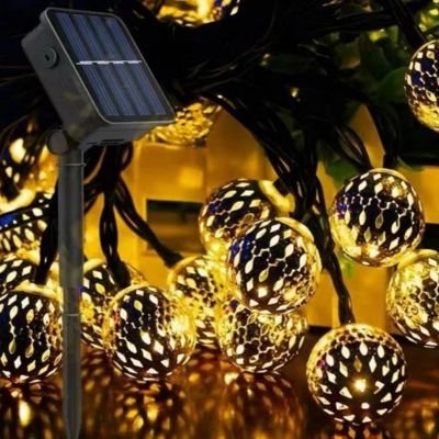 moroccan style solar string lights