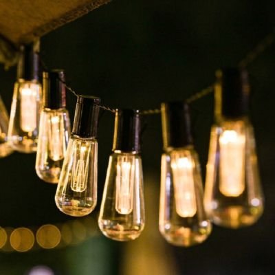 solar filament bulb festoon lights