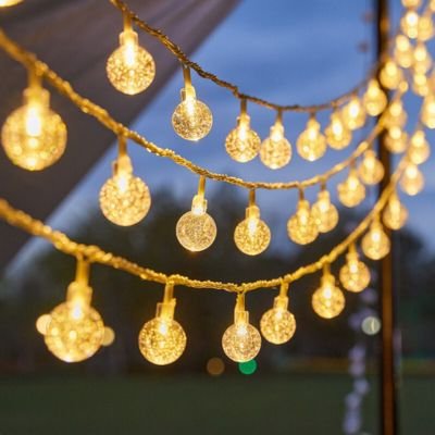 solar powered garden curtain lights