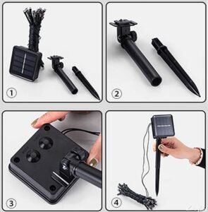 solar string light installation 2