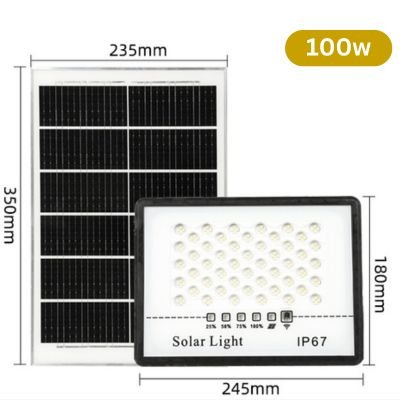 100W Battery indicator solar flood light