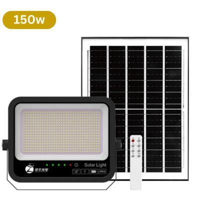 150W remote control solar flood light