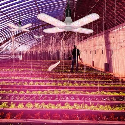 4 heads foldable light for green house