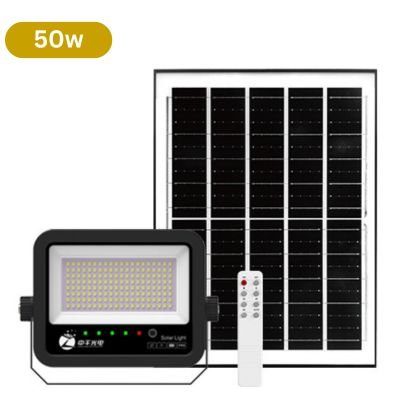 50W remote control solar flood light