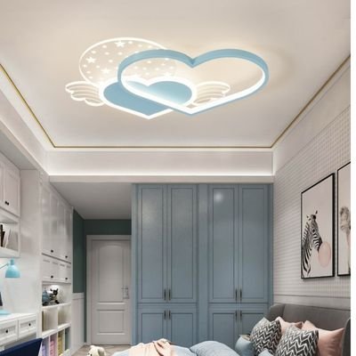 Blue Heart Kids room ceiling light