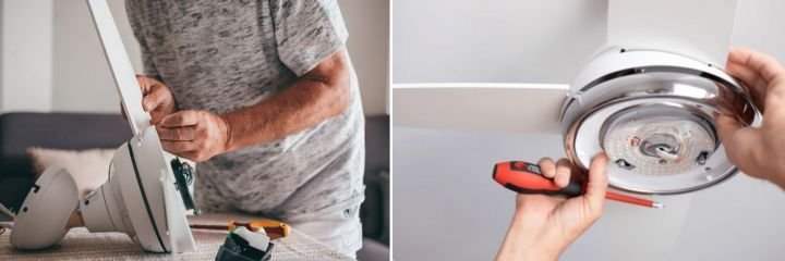 Ceiling fan with light installation 4