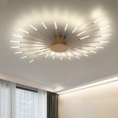 Gold divergence living room ceiling light