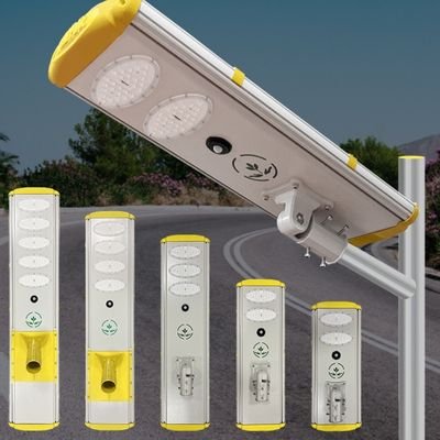 Integrated motion sensor solar street light