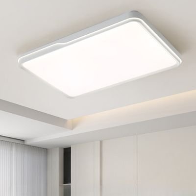 Marble simple shape rectangle flush mount ceiling light