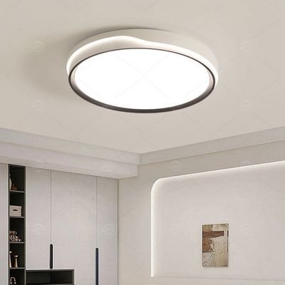 Marble simple shape round flush mount ceiling light