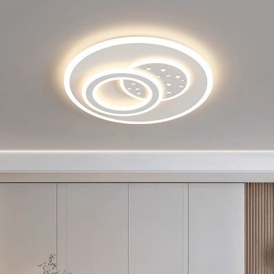 Round acrylic ring interlocking ceiling light