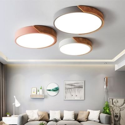 Round multi color Macaron ceiling lamp