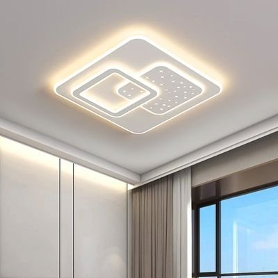 Square acrylic ring interlocking ceiling light