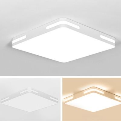 Square hollow aluminum-clad plastic ceiling lamp