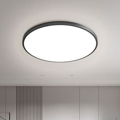 Ultra-thin black frame round ceiling light