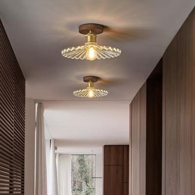 warm white Glass crease ceiling light