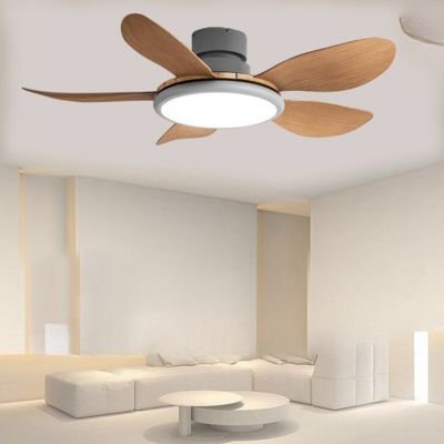 wood ceiling fan with light